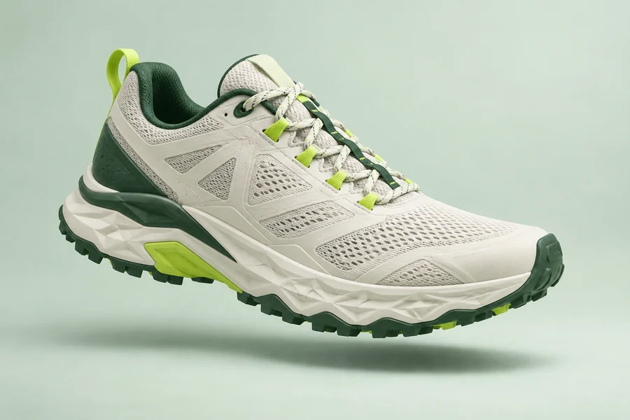 Fiktiver Trail-Laufschuh als Anzeigenmotiv